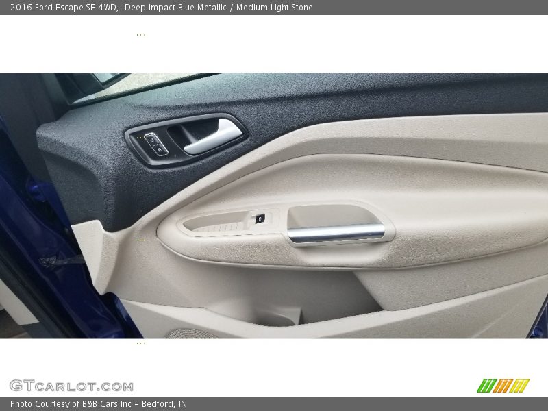 Deep Impact Blue Metallic / Medium Light Stone 2016 Ford Escape SE 4WD