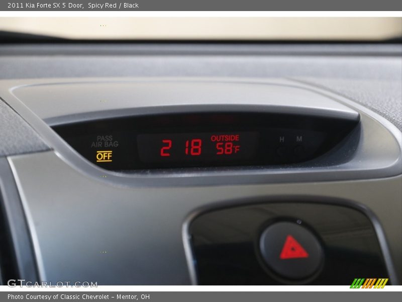 Spicy Red / Black 2011 Kia Forte SX 5 Door