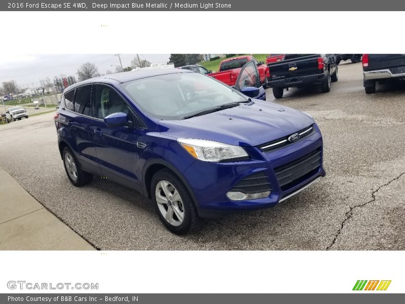 Deep Impact Blue Metallic / Medium Light Stone 2016 Ford Escape SE 4WD