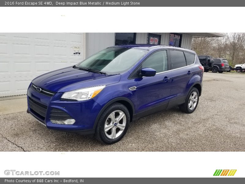 Deep Impact Blue Metallic / Medium Light Stone 2016 Ford Escape SE 4WD