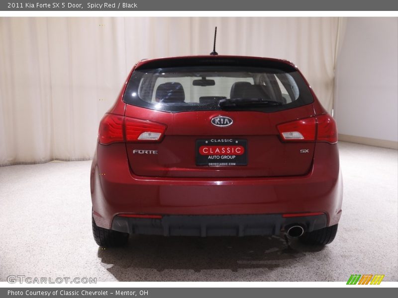 Spicy Red / Black 2011 Kia Forte SX 5 Door