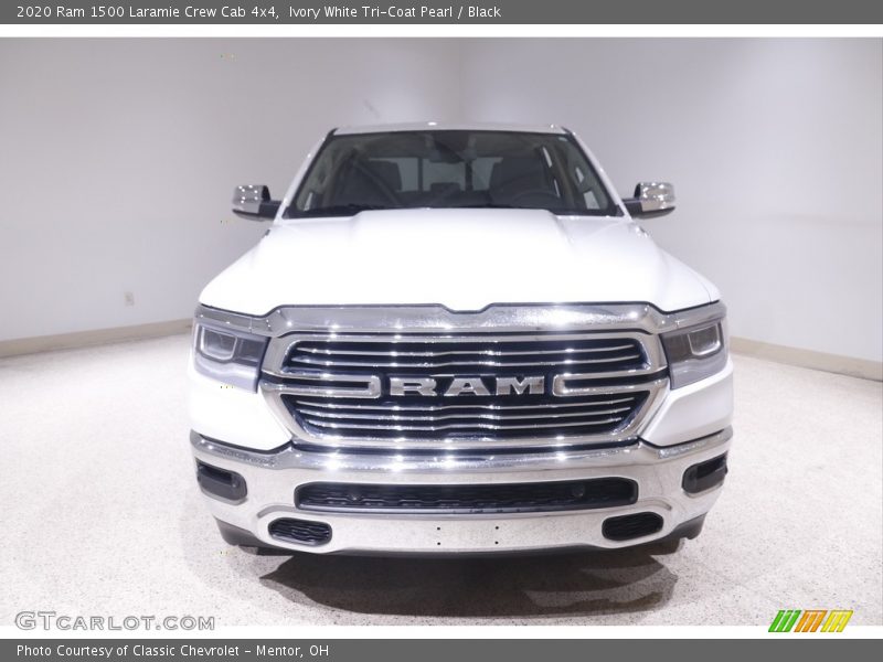 Ivory White Tri-Coat Pearl / Black 2020 Ram 1500 Laramie Crew Cab 4x4