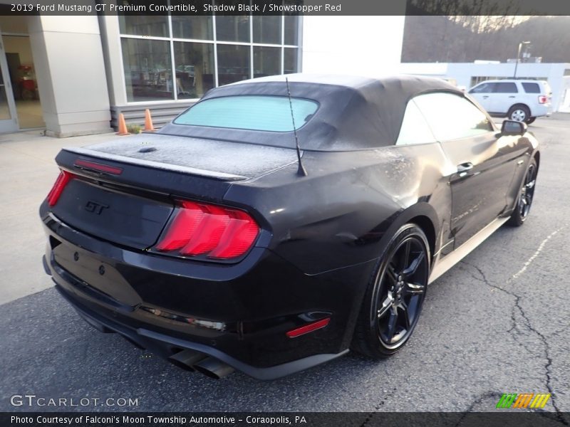 Shadow Black / Showstopper Red 2019 Ford Mustang GT Premium Convertible