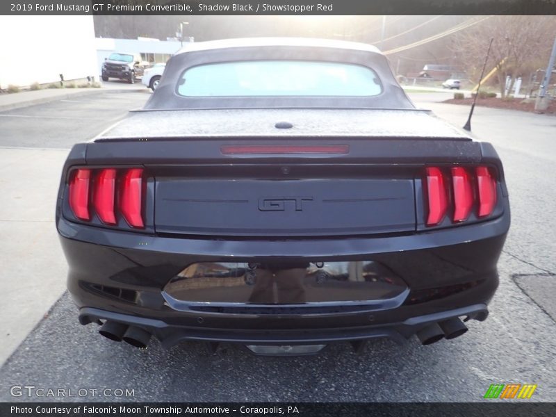 Shadow Black / Showstopper Red 2019 Ford Mustang GT Premium Convertible