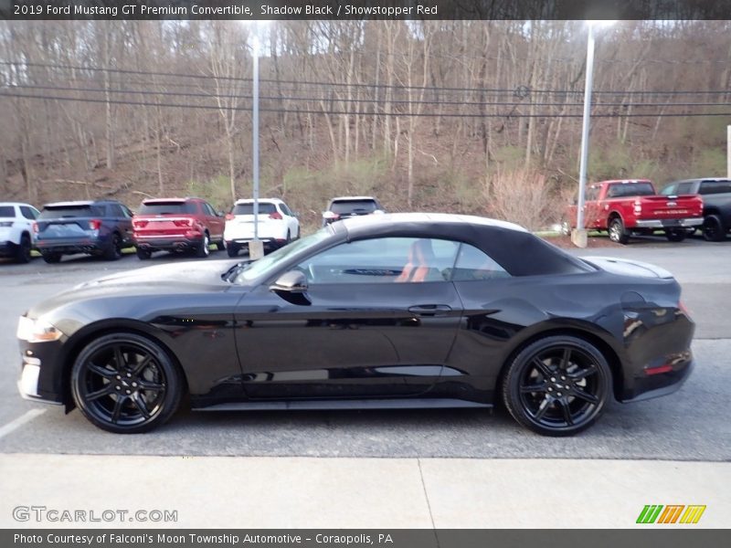 Shadow Black / Showstopper Red 2019 Ford Mustang GT Premium Convertible