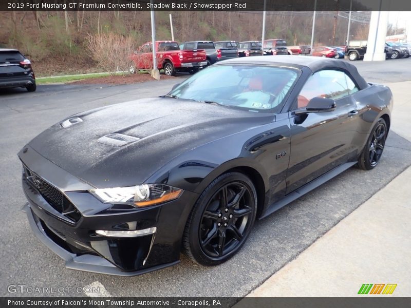 Shadow Black / Showstopper Red 2019 Ford Mustang GT Premium Convertible