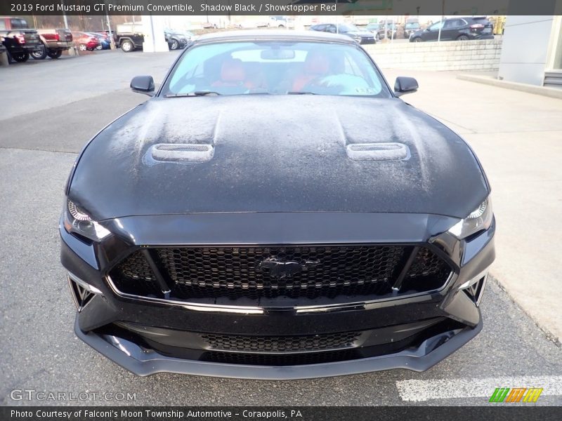 Shadow Black / Showstopper Red 2019 Ford Mustang GT Premium Convertible