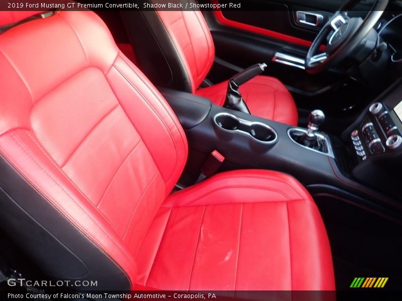 Shadow Black / Showstopper Red 2019 Ford Mustang GT Premium Convertible