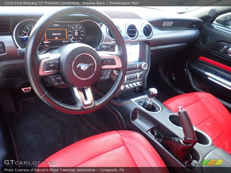 Shadow Black / Showstopper Red 2019 Ford Mustang GT Premium Convertible