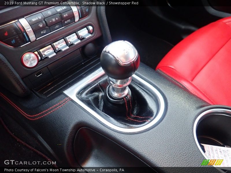 Shadow Black / Showstopper Red 2019 Ford Mustang GT Premium Convertible