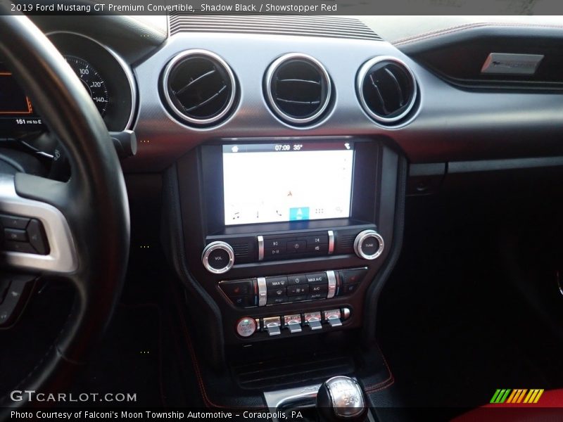 Shadow Black / Showstopper Red 2019 Ford Mustang GT Premium Convertible