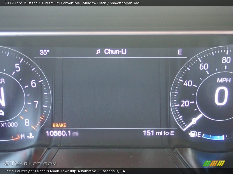 Shadow Black / Showstopper Red 2019 Ford Mustang GT Premium Convertible