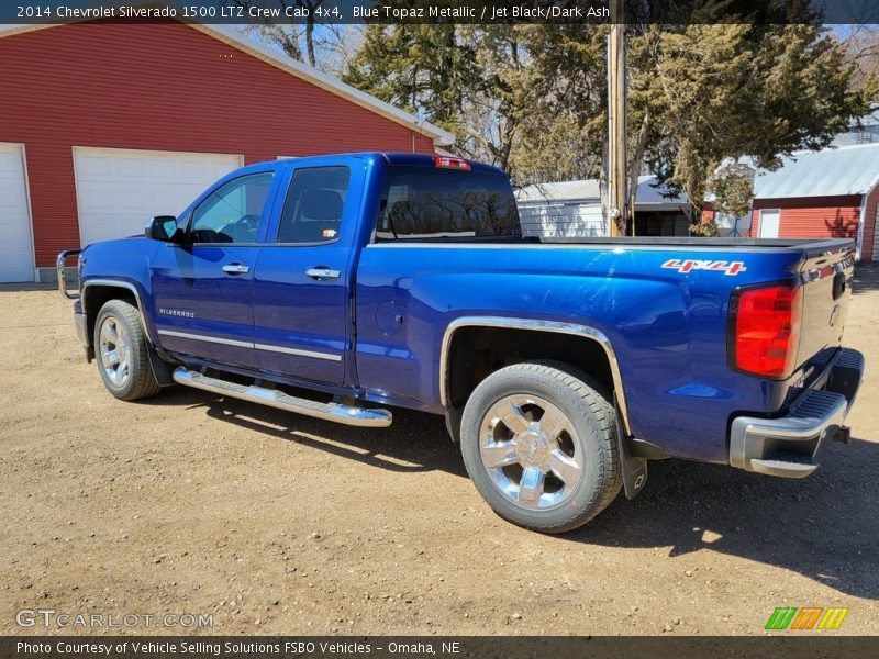 Blue Topaz Metallic / Jet Black/Dark Ash 2014 Chevrolet Silverado 1500 LTZ Crew Cab 4x4