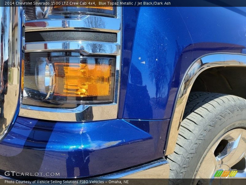Blue Topaz Metallic / Jet Black/Dark Ash 2014 Chevrolet Silverado 1500 LTZ Crew Cab 4x4
