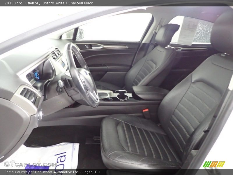 Oxford White / Charcoal Black 2015 Ford Fusion SE