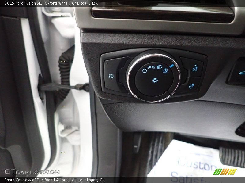 Oxford White / Charcoal Black 2015 Ford Fusion SE