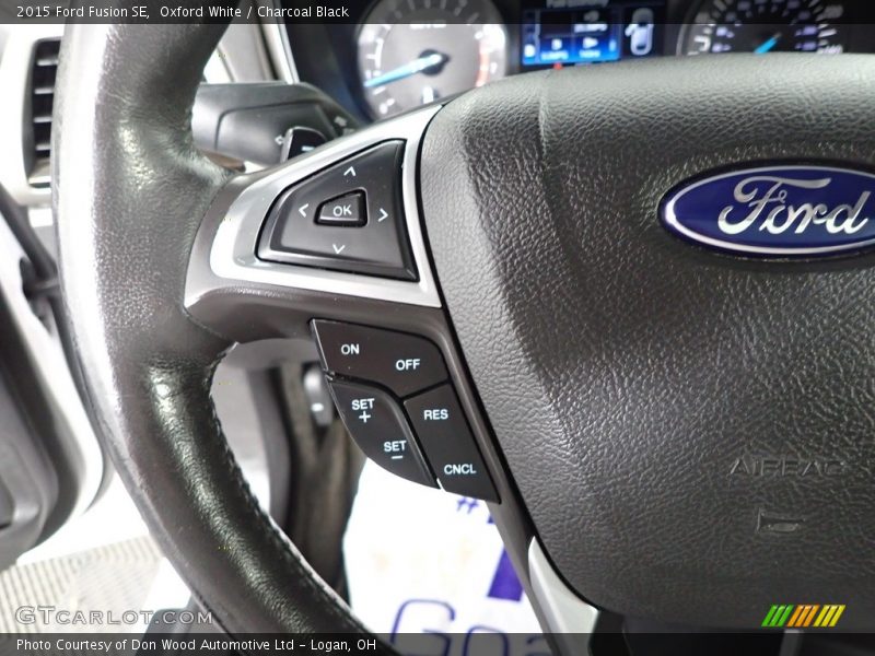 Oxford White / Charcoal Black 2015 Ford Fusion SE