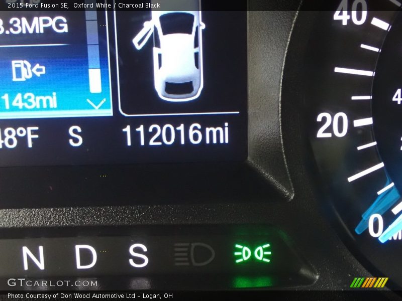 Oxford White / Charcoal Black 2015 Ford Fusion SE