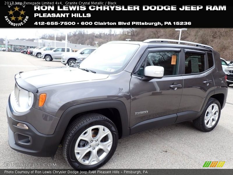 Granite Crystal Metallic / Black 2017 Jeep Renegade Limited 4x4