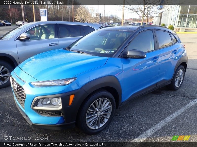 Surf Blue / Black 2020 Hyundai Kona SEL