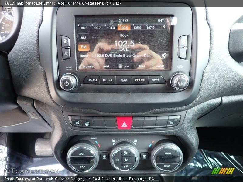 Granite Crystal Metallic / Black 2017 Jeep Renegade Limited 4x4