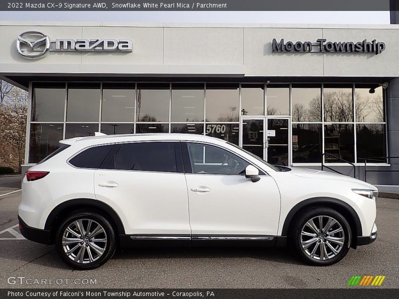 Snowflake White Pearl Mica / Parchment 2022 Mazda CX-9 Signature AWD