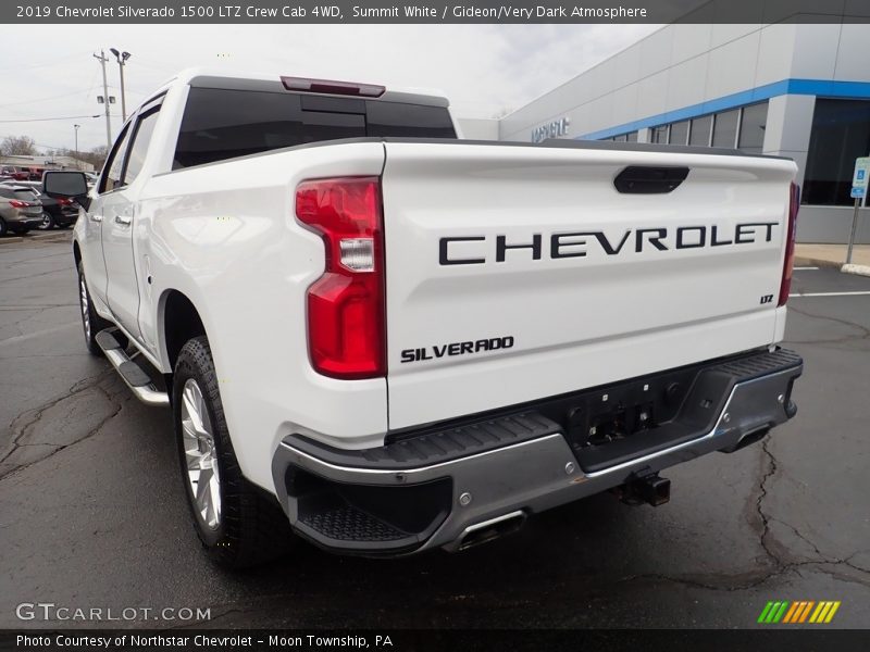 Summit White / Gideon/Very Dark Atmosphere 2019 Chevrolet Silverado 1500 LTZ Crew Cab 4WD