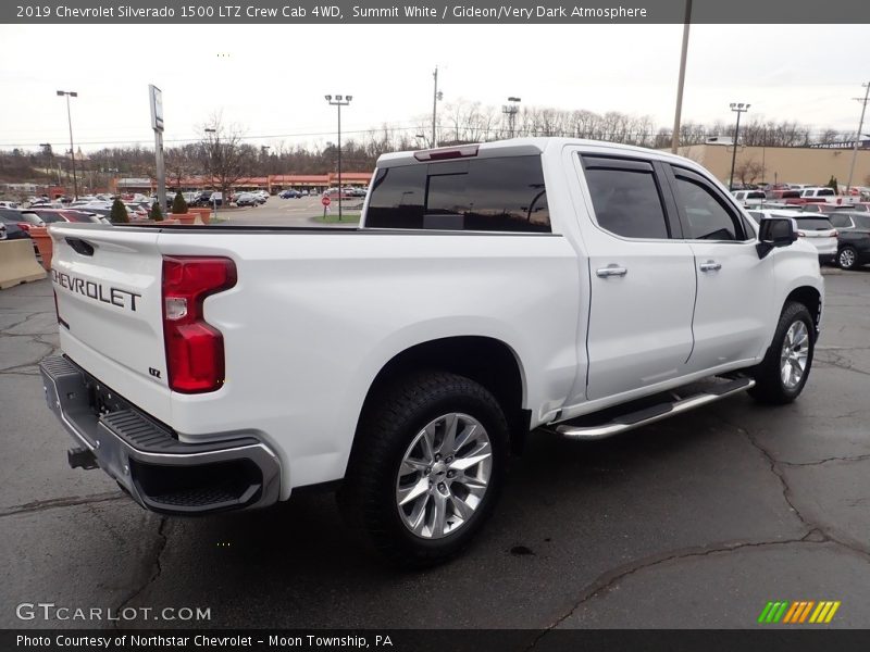 Summit White / Gideon/Very Dark Atmosphere 2019 Chevrolet Silverado 1500 LTZ Crew Cab 4WD