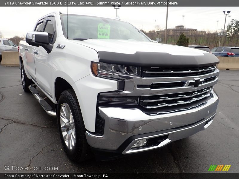 Summit White / Gideon/Very Dark Atmosphere 2019 Chevrolet Silverado 1500 LTZ Crew Cab 4WD