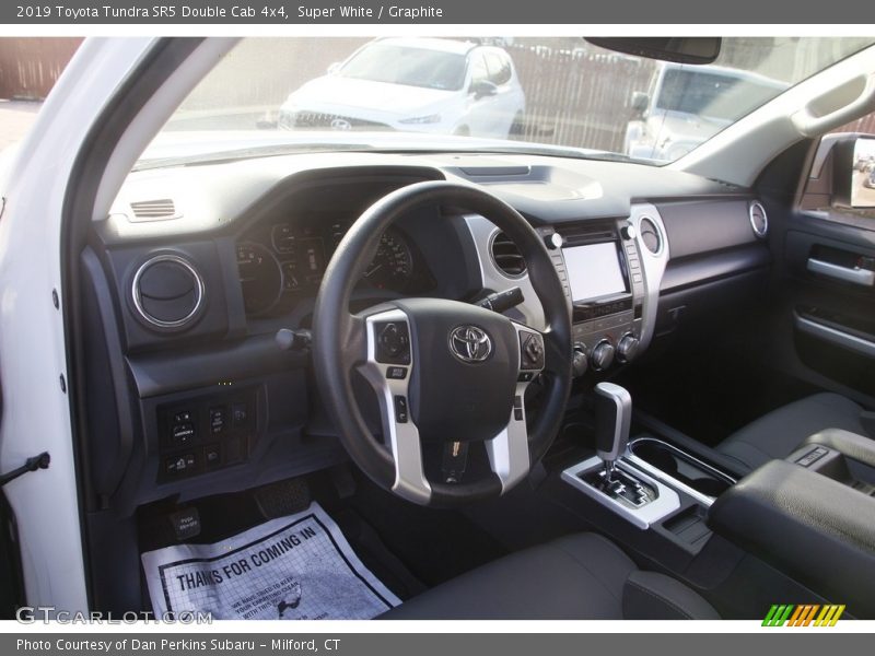Super White / Graphite 2019 Toyota Tundra SR5 Double Cab 4x4