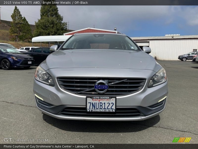 Bright Silver Metallic / Off-Black 2015 Volvo V60 T5 AWD