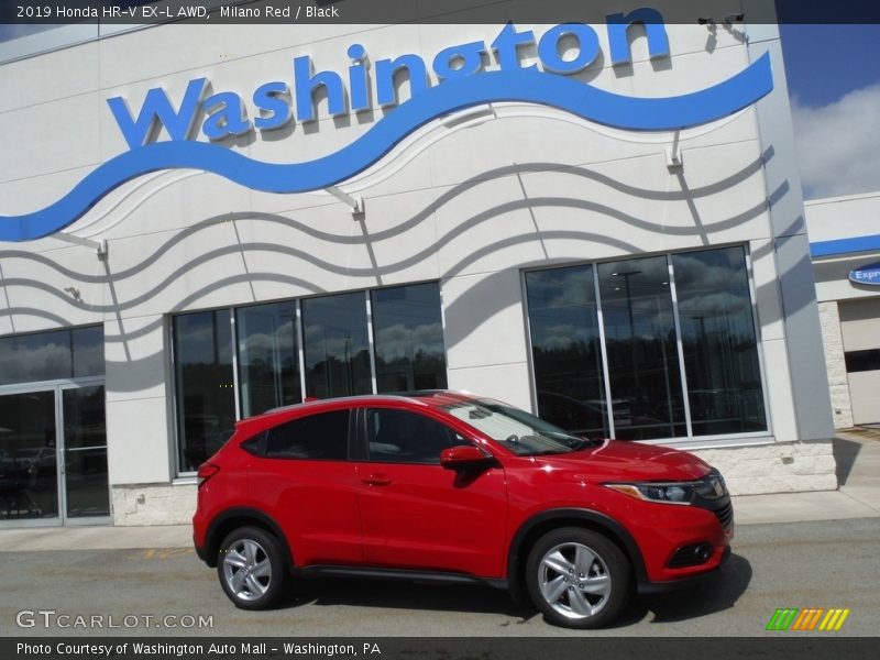 Milano Red / Black 2019 Honda HR-V EX-L AWD