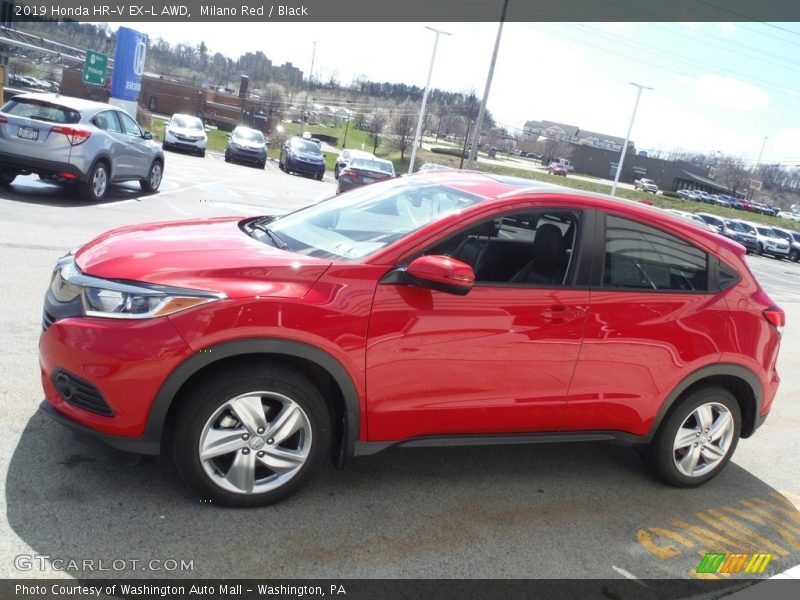 Milano Red / Black 2019 Honda HR-V EX-L AWD