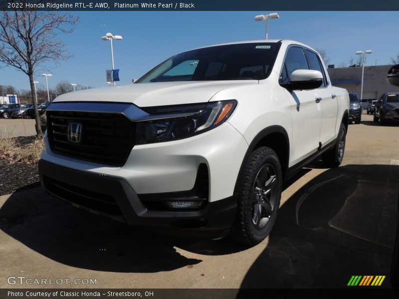 Platinum White Pearl / Black 2022 Honda Ridgeline RTL-E AWD