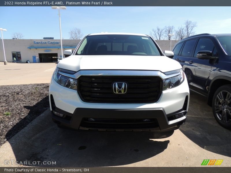 Platinum White Pearl / Black 2022 Honda Ridgeline RTL-E AWD