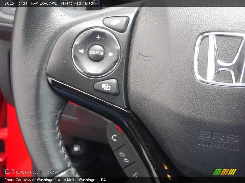 Milano Red / Black 2019 Honda HR-V EX-L AWD