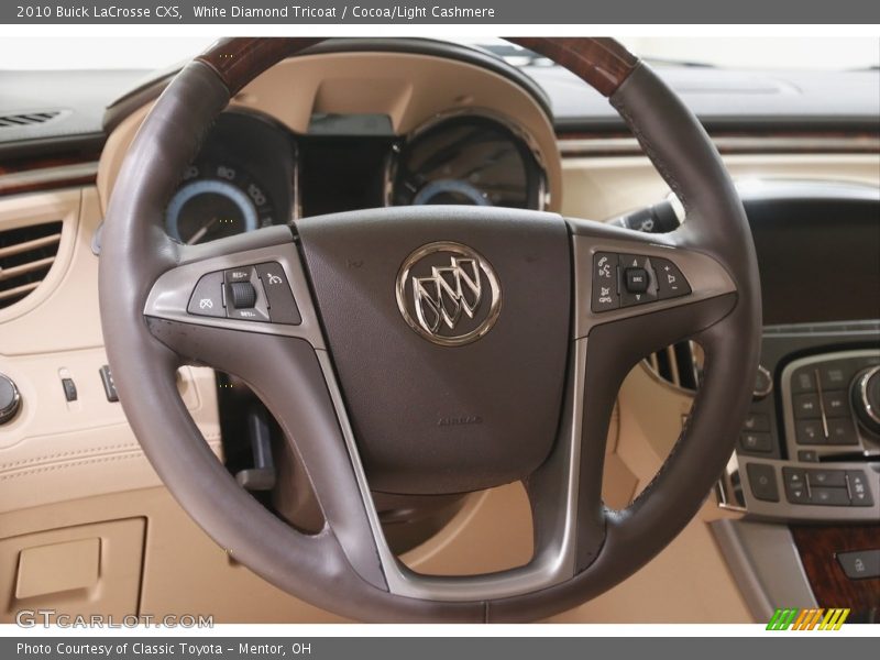 White Diamond Tricoat / Cocoa/Light Cashmere 2010 Buick LaCrosse CXS