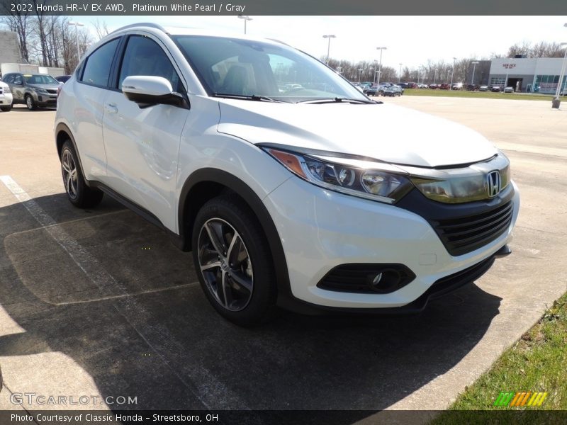 Platinum White Pearl / Gray 2022 Honda HR-V EX AWD