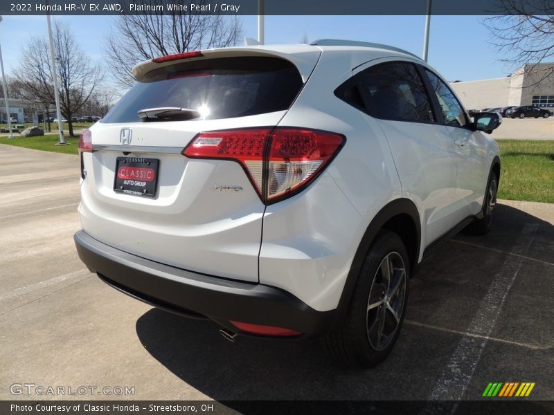 Platinum White Pearl / Gray 2022 Honda HR-V EX AWD