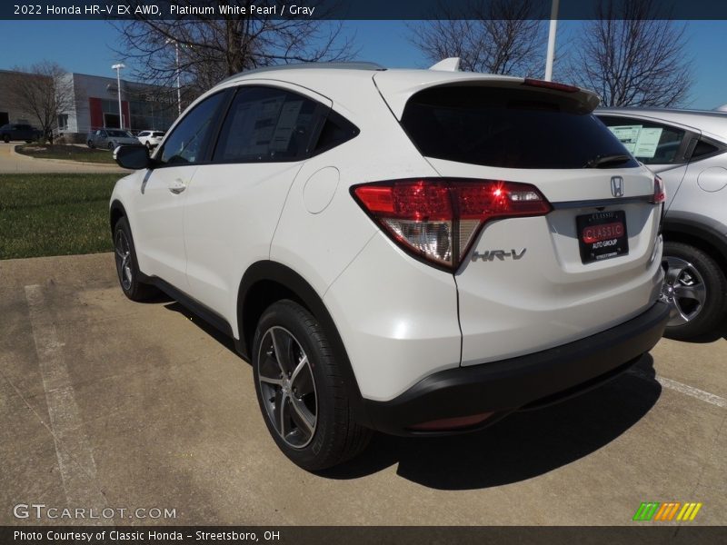 Platinum White Pearl / Gray 2022 Honda HR-V EX AWD