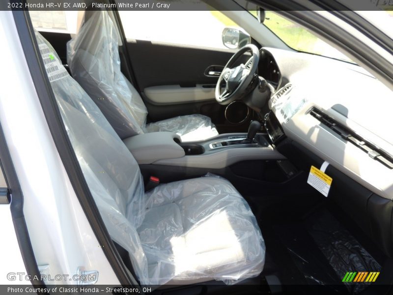 Platinum White Pearl / Gray 2022 Honda HR-V EX AWD