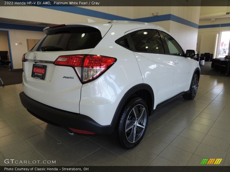 Platinum White Pearl / Gray 2022 Honda HR-V EX AWD