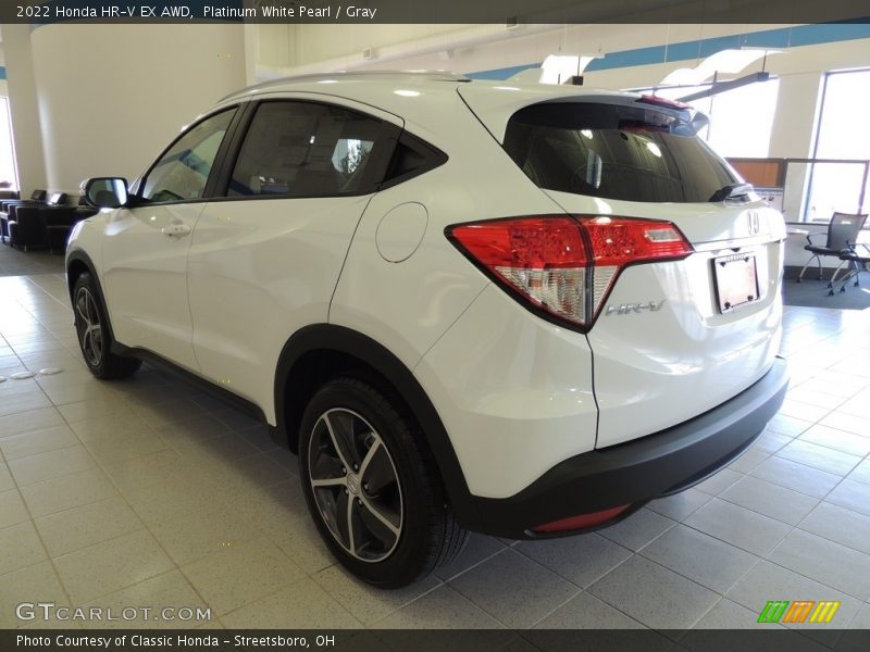 Platinum White Pearl / Gray 2022 Honda HR-V EX AWD