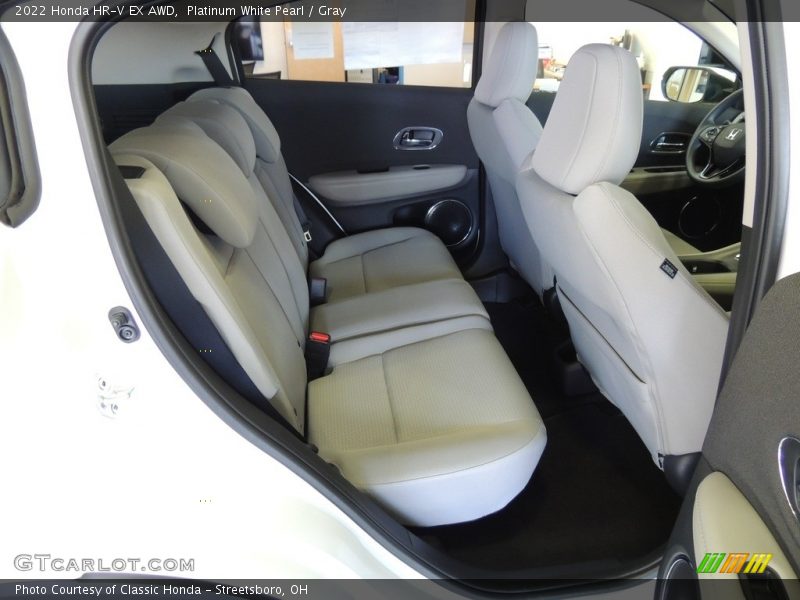 Platinum White Pearl / Gray 2022 Honda HR-V EX AWD