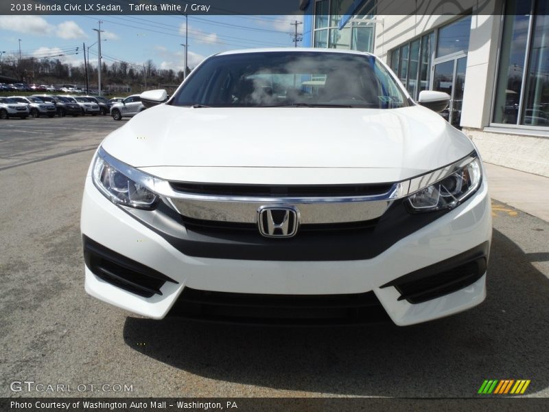 Taffeta White / Gray 2018 Honda Civic LX Sedan