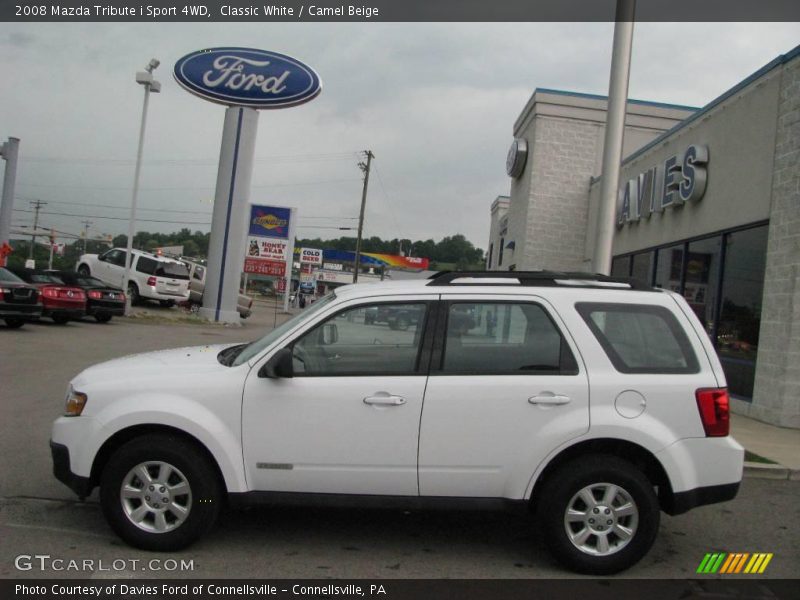 Classic White / Camel Beige 2008 Mazda Tribute i Sport 4WD