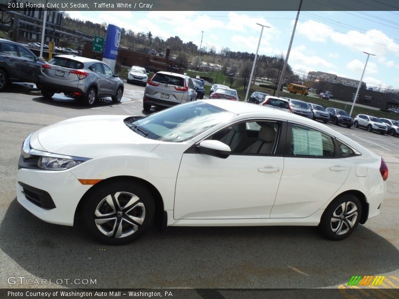 Taffeta White / Gray 2018 Honda Civic LX Sedan