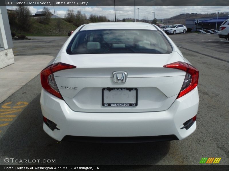 Taffeta White / Gray 2018 Honda Civic LX Sedan