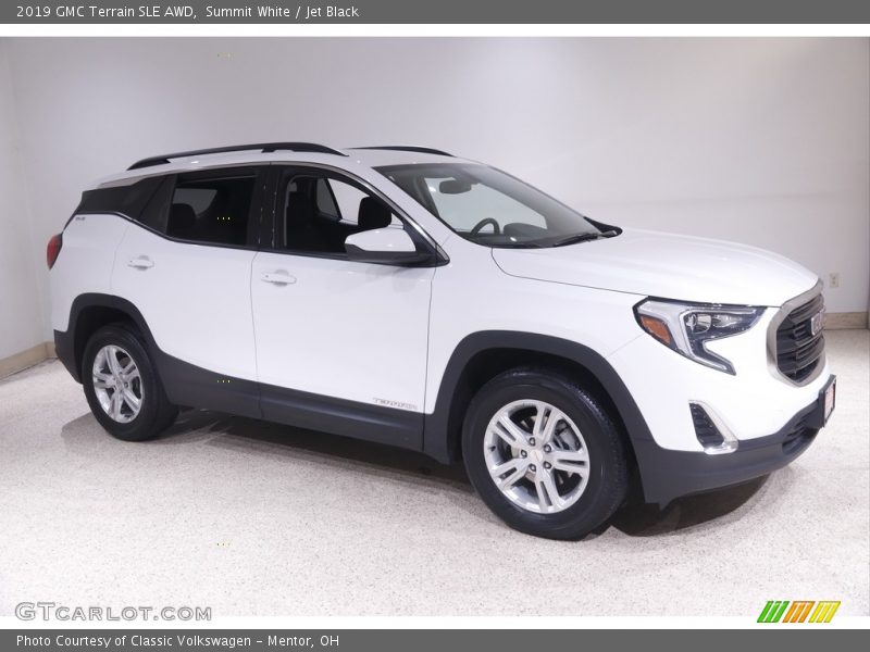 Summit White / Jet Black 2019 GMC Terrain SLE AWD