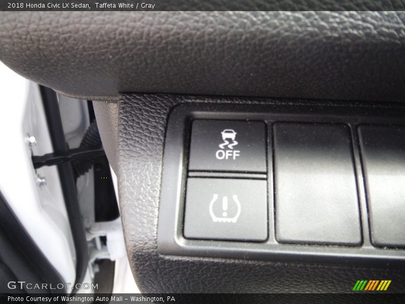 Taffeta White / Gray 2018 Honda Civic LX Sedan